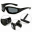 Cycling Sunglasses Chopper Outdoor Sports Glasses For Men Wrap Around UV400 Protection For Fishing Driving Glasses Windproof Gray Lens