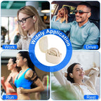 Open-Ear Wireless Bluetooth 5.4 Headphones, IPX5 Sweat-Resistant Earbuds with Touch Controls, Long Battery Life and Charging Case, Comfortable for Workouts & Daily Use