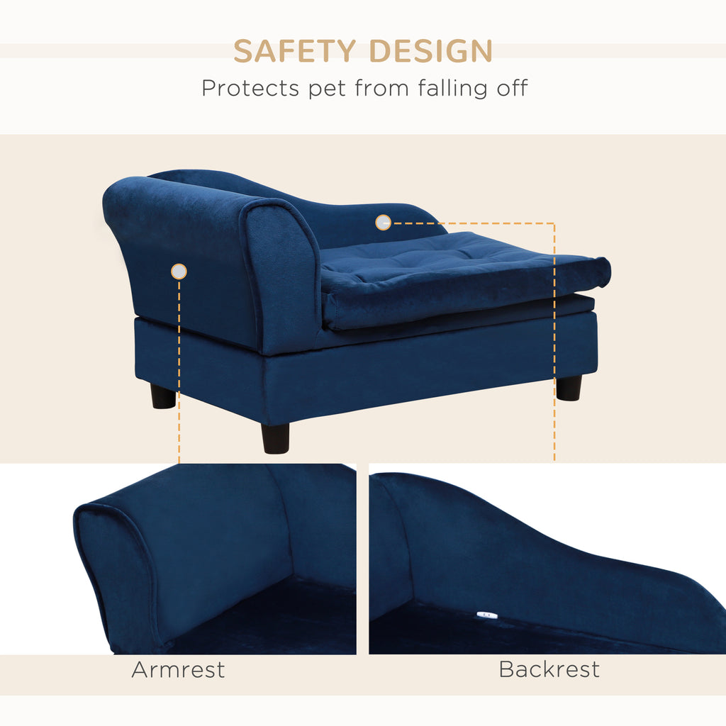 Luxury Small Dog Bed With Hidden Storage Plush Foam