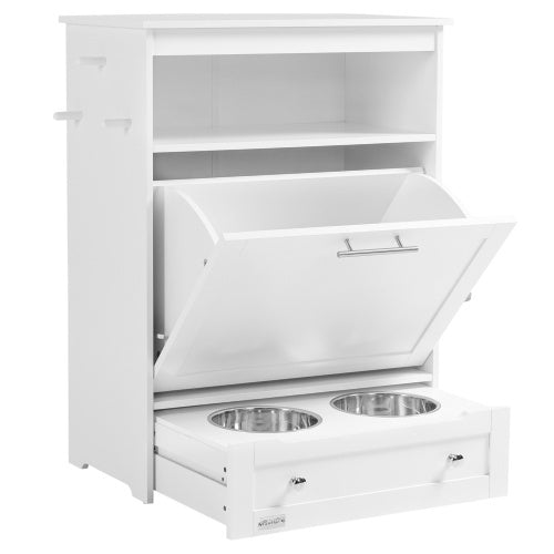 Pet Feeder Station Lockers With Raised Bowl And Integrated Storage