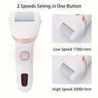 Electric Foot Grinder Cordless Pedicure Kit With Three Roller Heads