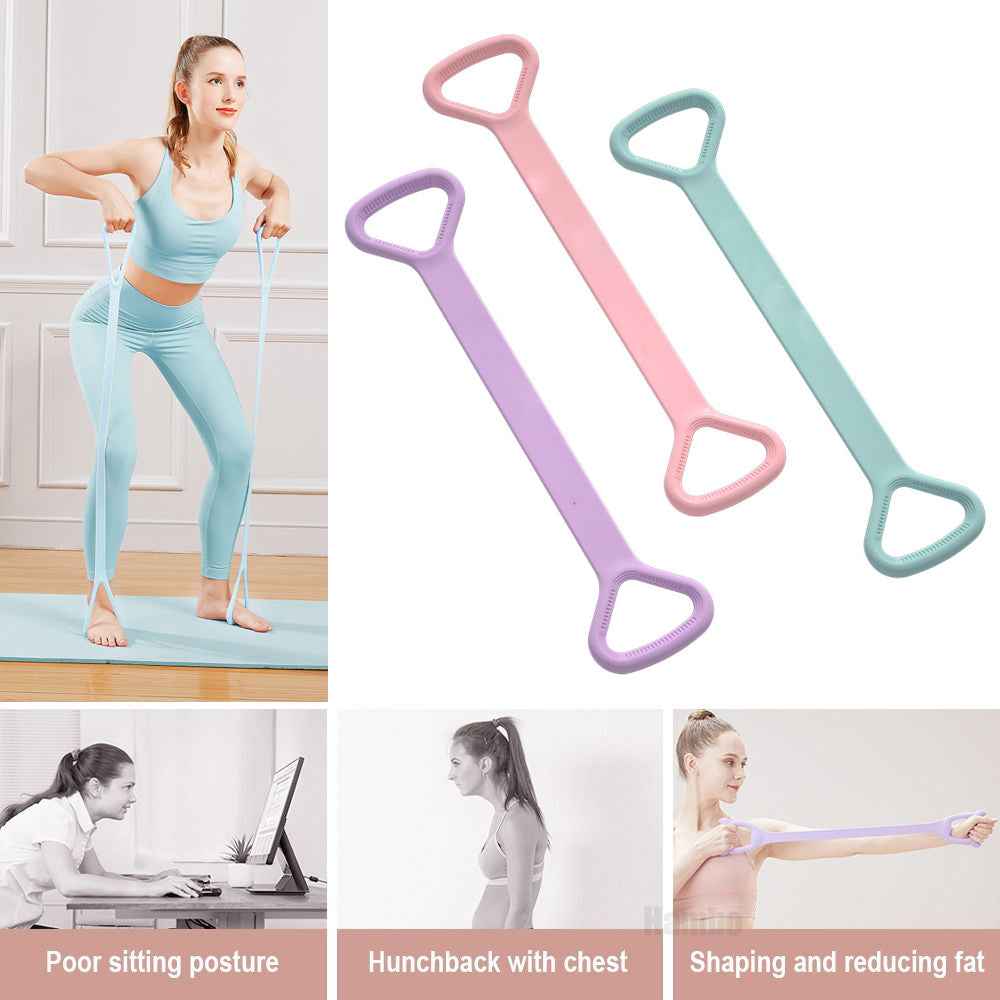 Yoga Fitness Resistance Band, Arm Back Training Elastic Ropes - Pure Barre Workout Chest Arm And Shoulder Stretch Bands Exercise Equipment For Physical Therapy,Yoga,Pilates,Stretching Main image