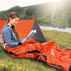 Portable Lightweight Emergency Sleeping Bag, Blanket, Tent - Thermal Bivy Sack For Camping, Hiking, And Outdoor Activities - Windproof And Waterproof Blanket For Survival