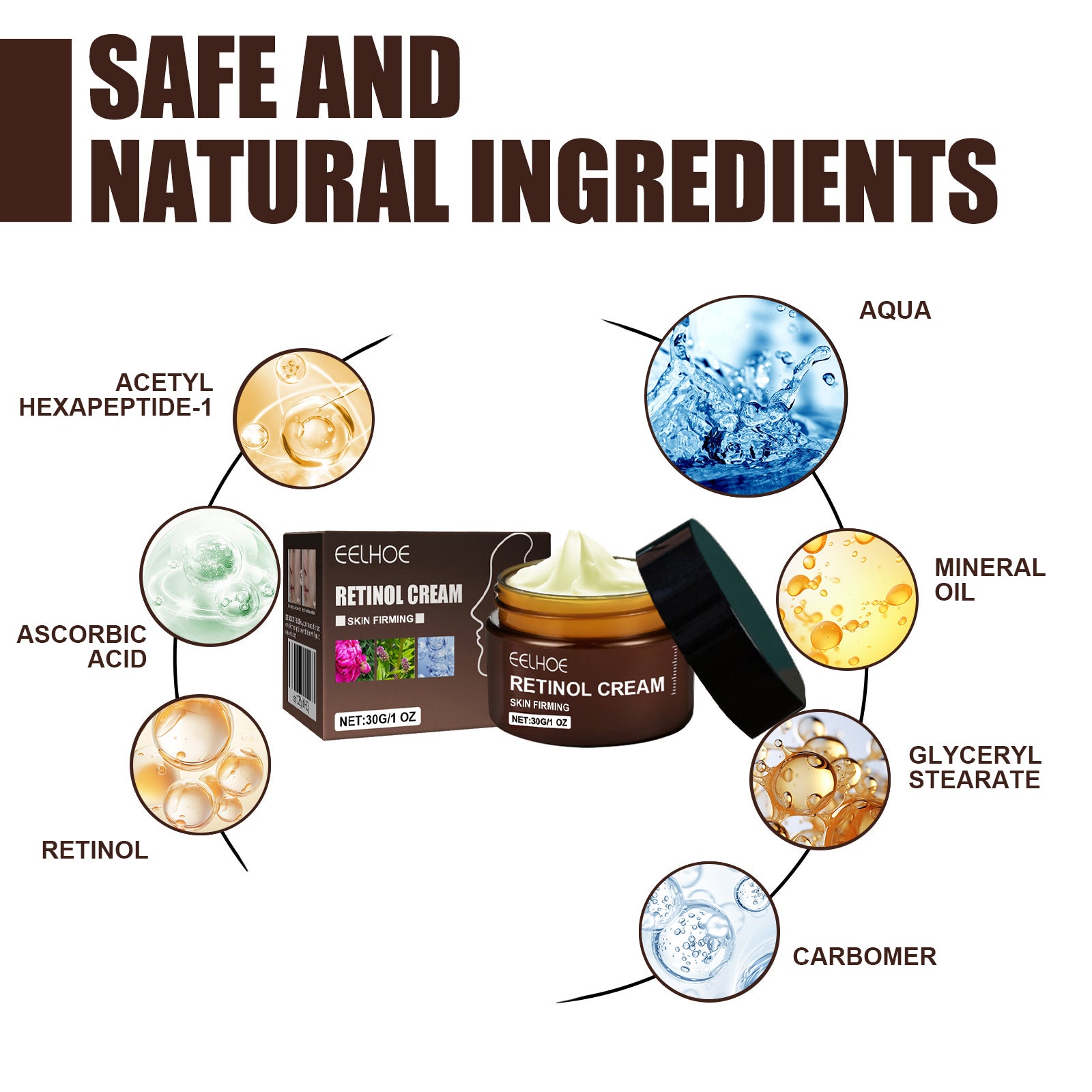 Retinol Anti Aging Cream for Fine Lines Wrinkles Skin Renewal Nightly