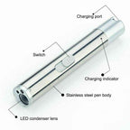 Red Laser Pointer Pen USB Rechargeable LED Light 3 In 1 UV Flashlight Cat Dog Toys