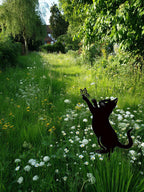 Cat Garden Stakes - Elegant Adorable Family Silhouette Statues, Perfect For Yard