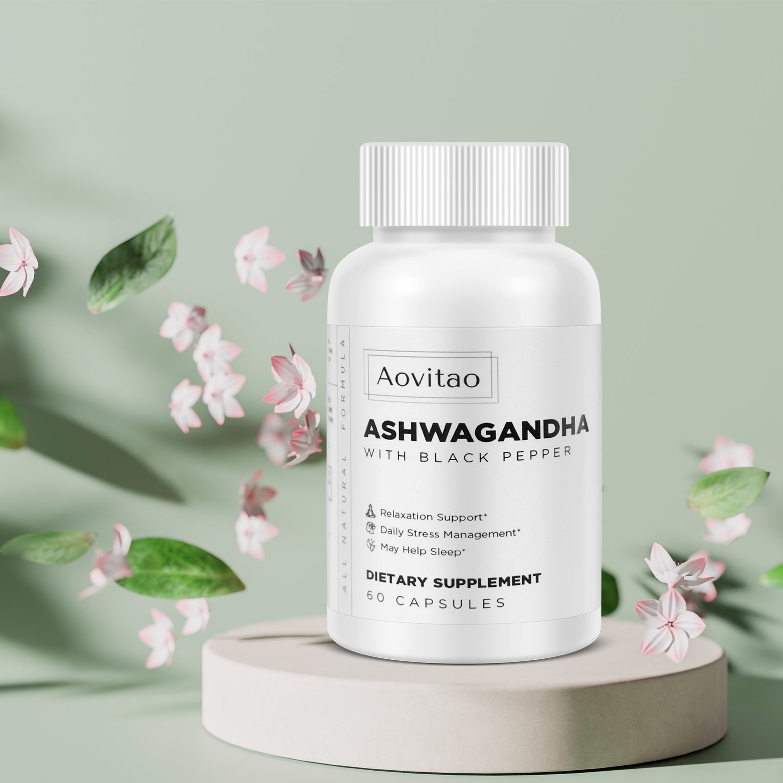 Ashwagandha Supplements Capsules Vegan Stress Relief Immune Support Supplement | Organic
