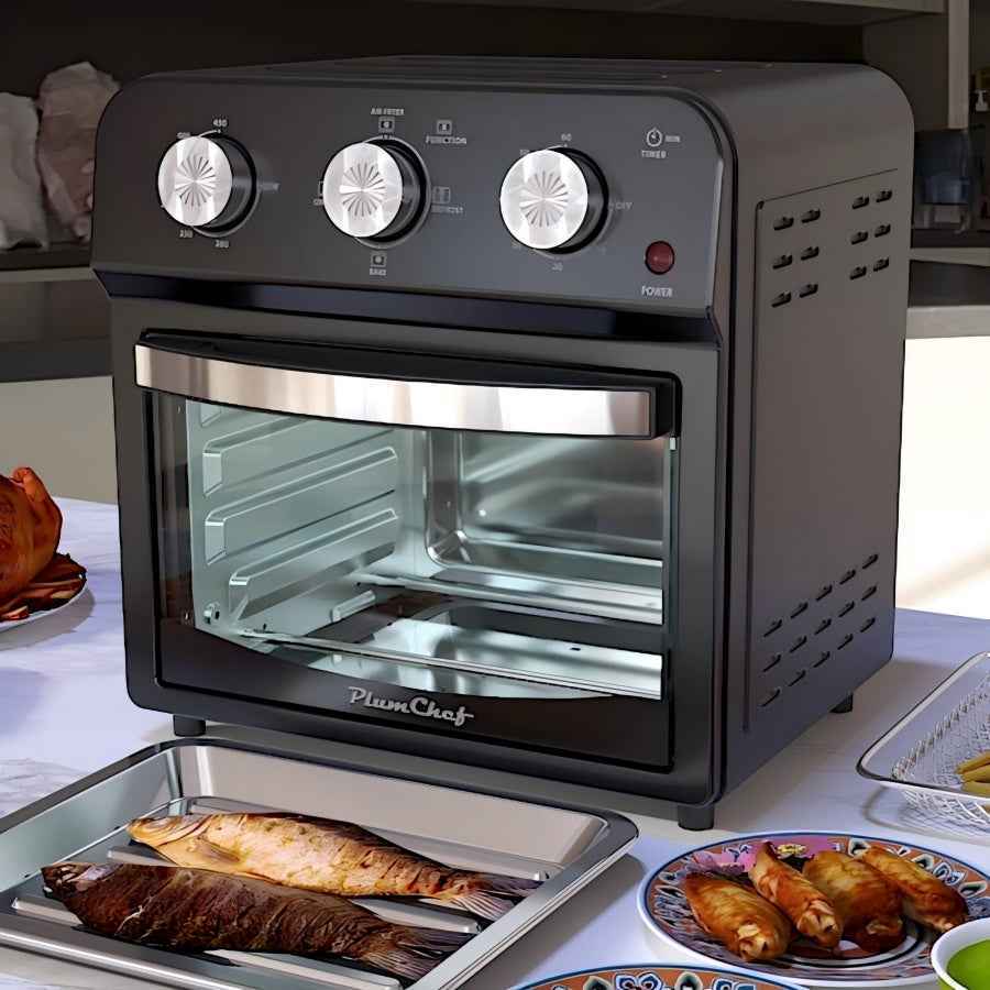 12L Air Fryer with Multifunction Cooking, Healthy Rapid Air Circulation, Removable Non-Stick Basket, Grilling, Baking, Defrosting, Family-Sized Capacity