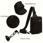 Small Crossbody Bags For Women & Men, Mini Sling Bag Fanny Packs Crossbody Purse, Chest Bag For Travelling, Hiking, Running -Black