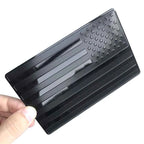 2PCS Metal USA Flag Car Truck Sticker – American Patriotic Emblem Decal, Black, Weather-Resistant Durable Design