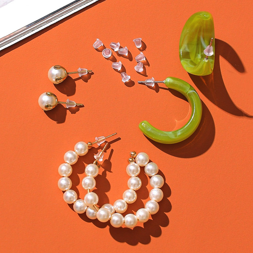Silicone Earrings Back Plug Soft Transparent Hypoallergenic For Stud