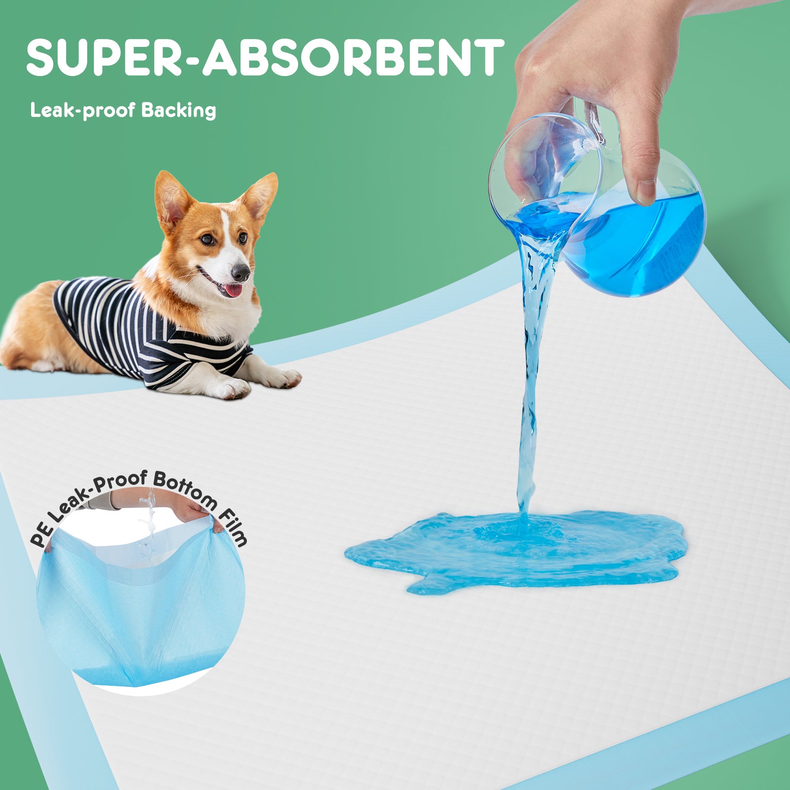 Puppy Pads Leak-Proof Quick-Drying Dog Pads for Potty Training