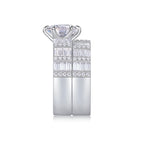 Vanilla Moissanite Jewelry Set In S925 Silver With Platinum Plating