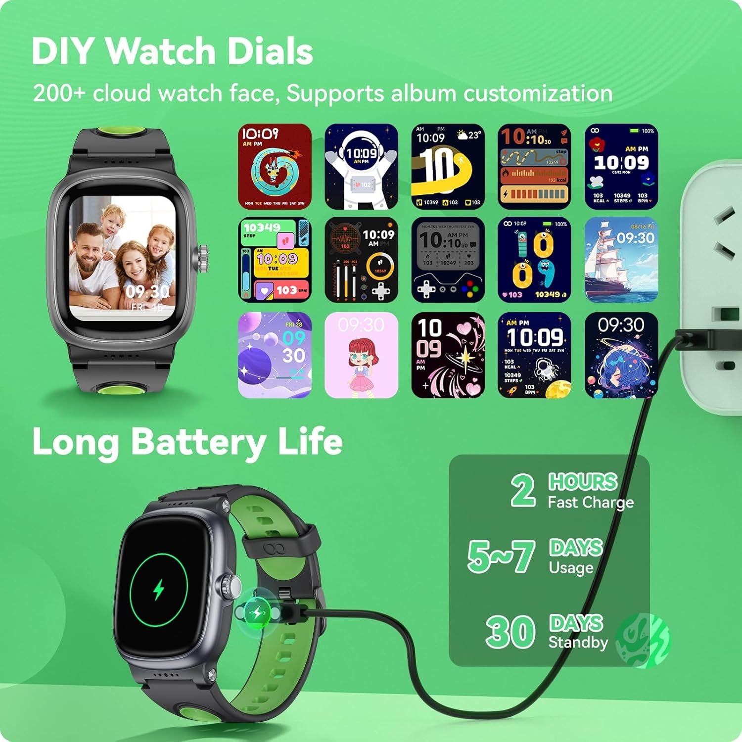 K1 Children's Smart Watch Compatible With iPhone And Android
