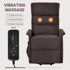 Power Lift Chair with Vibration Massage Fabric Recliner For Elderly