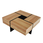 Unique Design Coffee Table With 4 Hidden Storage Compartments UV Gloss