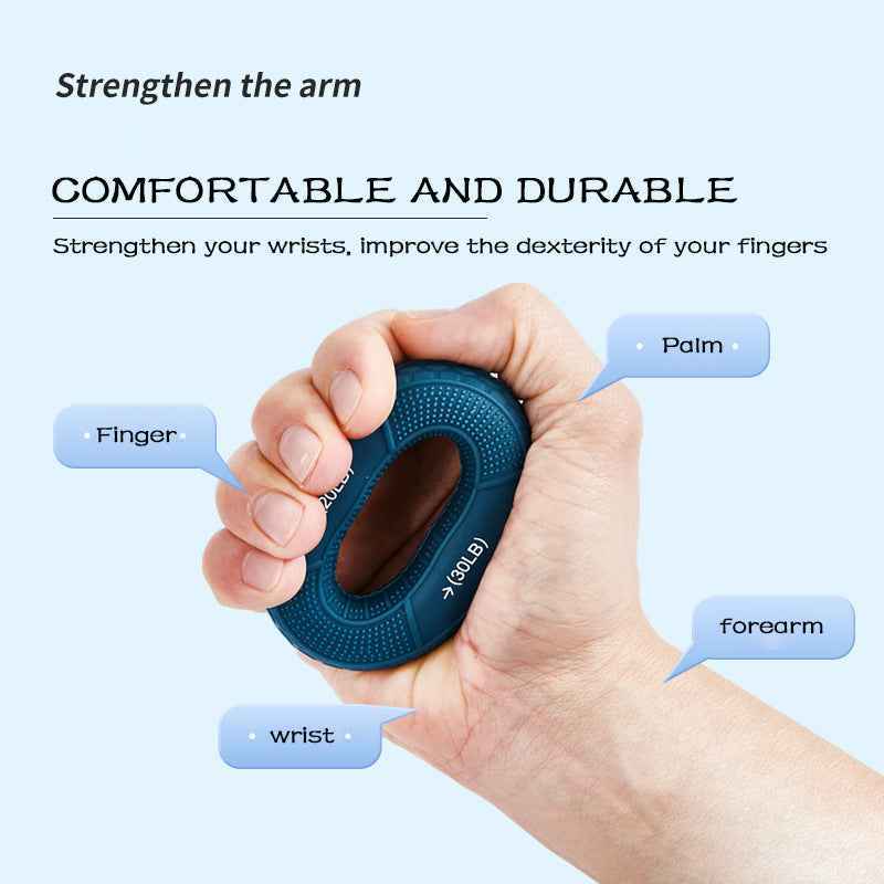 Hand Grip Strengthener, Grip Strength Trainer And Finger Exerciser Silicone Adjustable Hand Grip 20-80LB Gripping Ring Finger Forearm Trainer Carpal Expander Muscle Workout Exercise Main image
