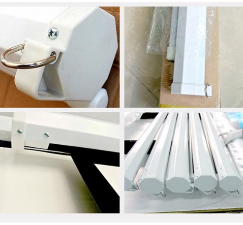 100 Inch Motorized Projector Screen 4:3 Matte White with Remote