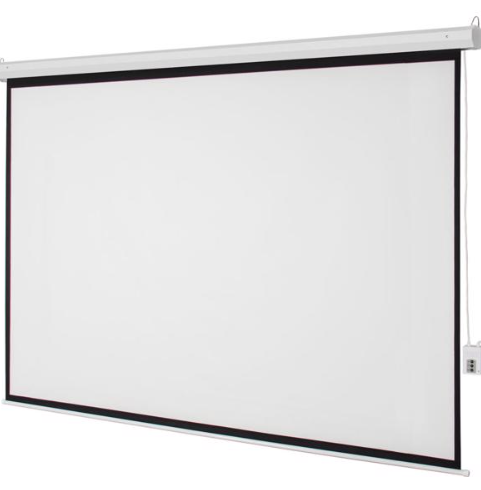 100 Inch Motorized Projector Screen 4:3 Matte White with Remote
