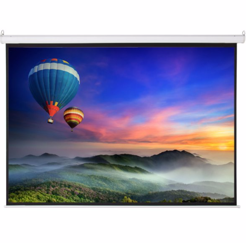 100 Inch Motorized Projector Screen 4:3 Matte White with Remote