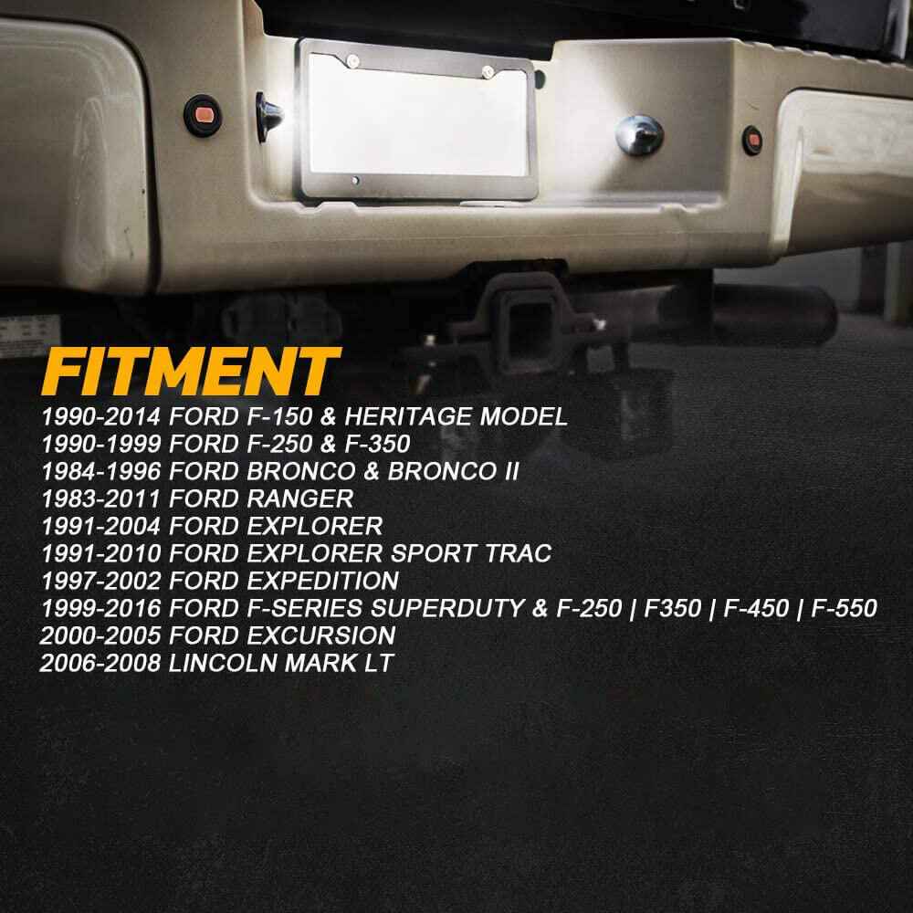 2x LED License Plate Light Tag Lamp Assembly Replacement For Ford F150 F250 F350