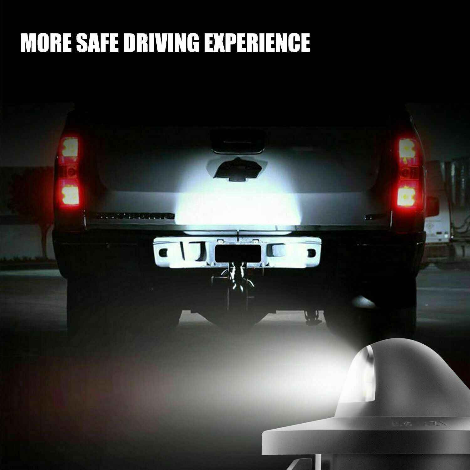 2x LED License Plate Light Tag Lamp Assembly Replacement For Ford F150 F250 F350