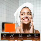 Organic Turmeric Soap Bar For Face, Kojic Acid Soap, Vitamin C, Retino