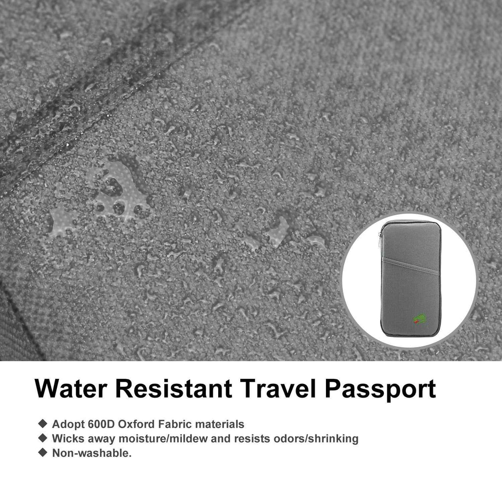 1Pc Travel Passport Wallet 12Cells Ticket ID Credit Card Holder Water Repellent Documents Phone Organizer Zipper Case Business Trip Daily Use