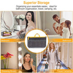 Women Lady Travel Insert Handbag Organizer Makeup Bags Toiletry Purse Liner With Hand Strap