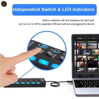 7-Port USB Hub 3.0/2.0 5Gbps Bus-Powered for PC & Laptop