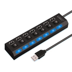 7-Port USB Hub 3.0/2.0 5Gbps Bus-Powered for PC & Laptop