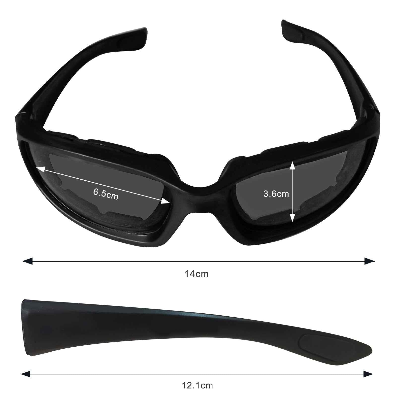 Cycling Sunglasses Chopper Outdoor Sports Glasses For Men Wrap Around UV400 Protection For Fishing Driving Glasses Windproof Gray Lens