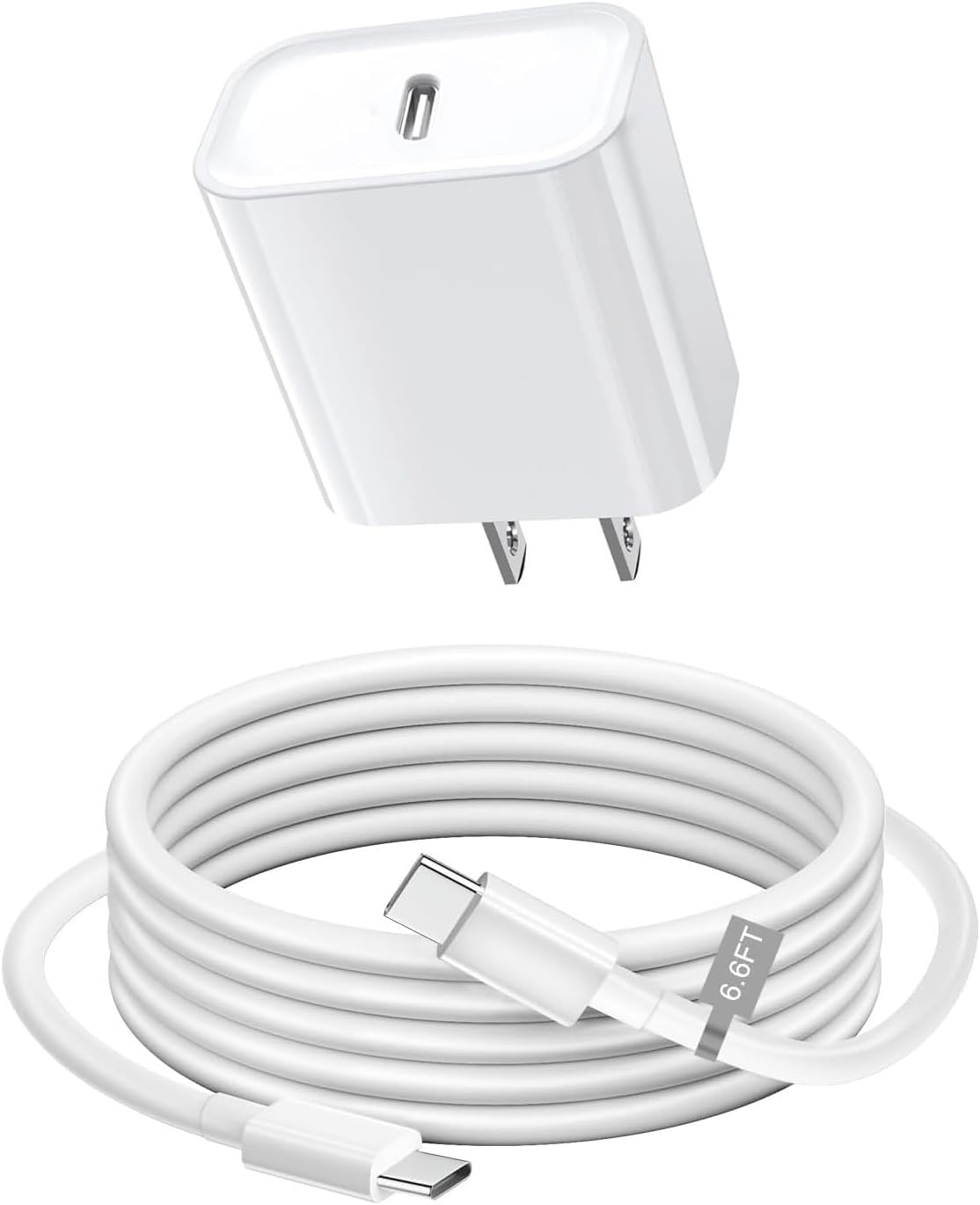 6FT Cube Phone Charger USB-C Lightning Cable Fast Charging Adapter iPhone iPad Air-Pods