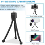 Flexible Mini Tripod Stand for Camera, Portable 1/4"-20 Screw Mount with Non-Slip Feet, Durable for DSLR, 35mm, and Compact Cameras