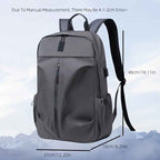 PU Backpack Fashion Large Capacity Men's Casual Backpack Commuter Trend Backpack Student School Bag