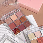 Daily Nude Makeup Eye Shadow Plate with Earthy Neutrals and Pinks