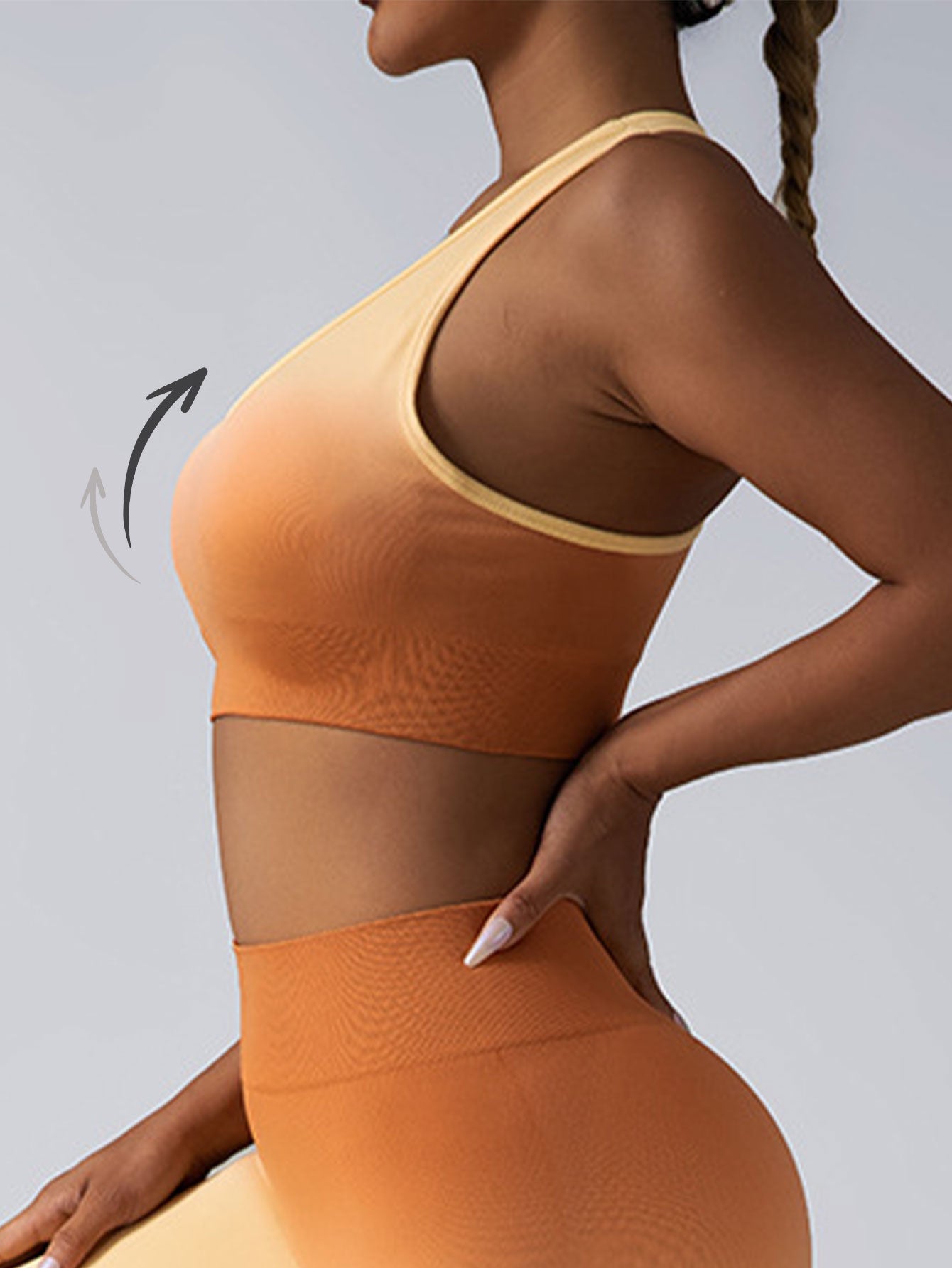 2 Pack Y Back Sports Bras For Women Spaghetti Thin Strap Workout Bras Wirefree Padded Racerback Yoga Bras side view