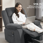 Recliner Massage Armchair with Heat, 8 vibrating points lumbar heating
