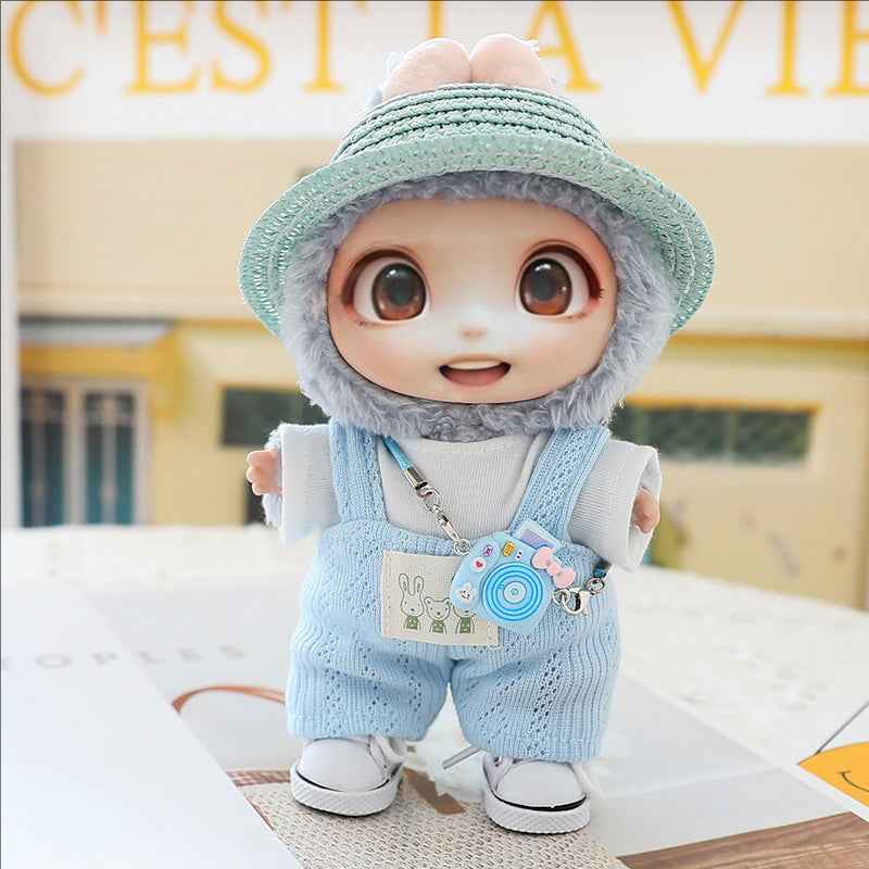 5PCS-Set Cute Hat Shoes Doll Clothes Outfit Set For LABUBU 15CM-17CM Doll, Adorable Dress Up Accessories For Doll - Dolls Not Included