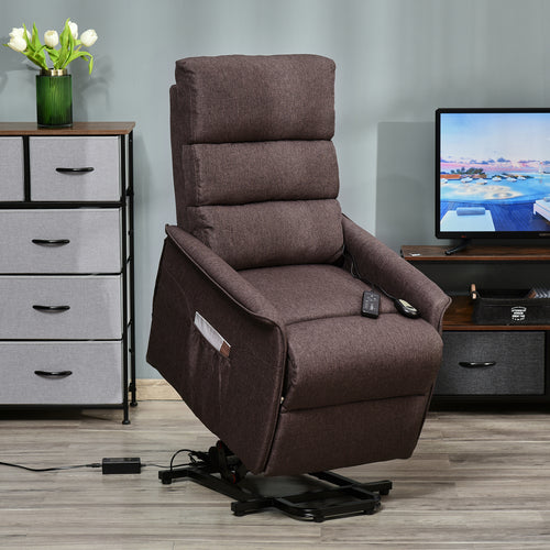 Power Lift Chair with Vibration Massage Fabric Recliner For Elderly