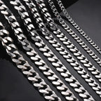 Stainless Steel Gold Silver Chain Cuban Curb Women, Men Necklace
