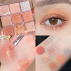 Daily Nude Makeup Eye Shadow Plate with Earthy Neutrals and Pinks