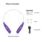 Wireless Sports Neckband Headphones Bluetooth 4.0, Lightweight Stereo Earbuds with Noise Cancellation, Long Battery Life, Hands-Free Calling, Multiple Colors