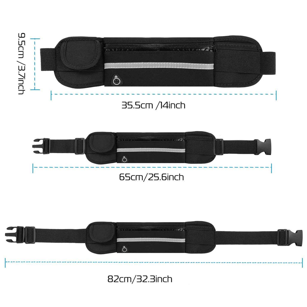 1Pc Sports Waist Bag Running Belt Pack Waterproof Adjustable Waist Pouch