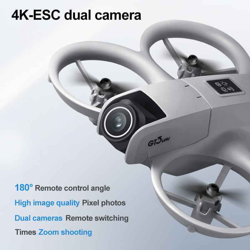GT3 Small Unmanned Aerial Vehicle, Optical Flow Hovering, Stable Flight, Propeller Protection, Safe Flight, Equipped With Dual Cameras, Electrically Adjustable, Easy To Operate, Easy To Get Started, S