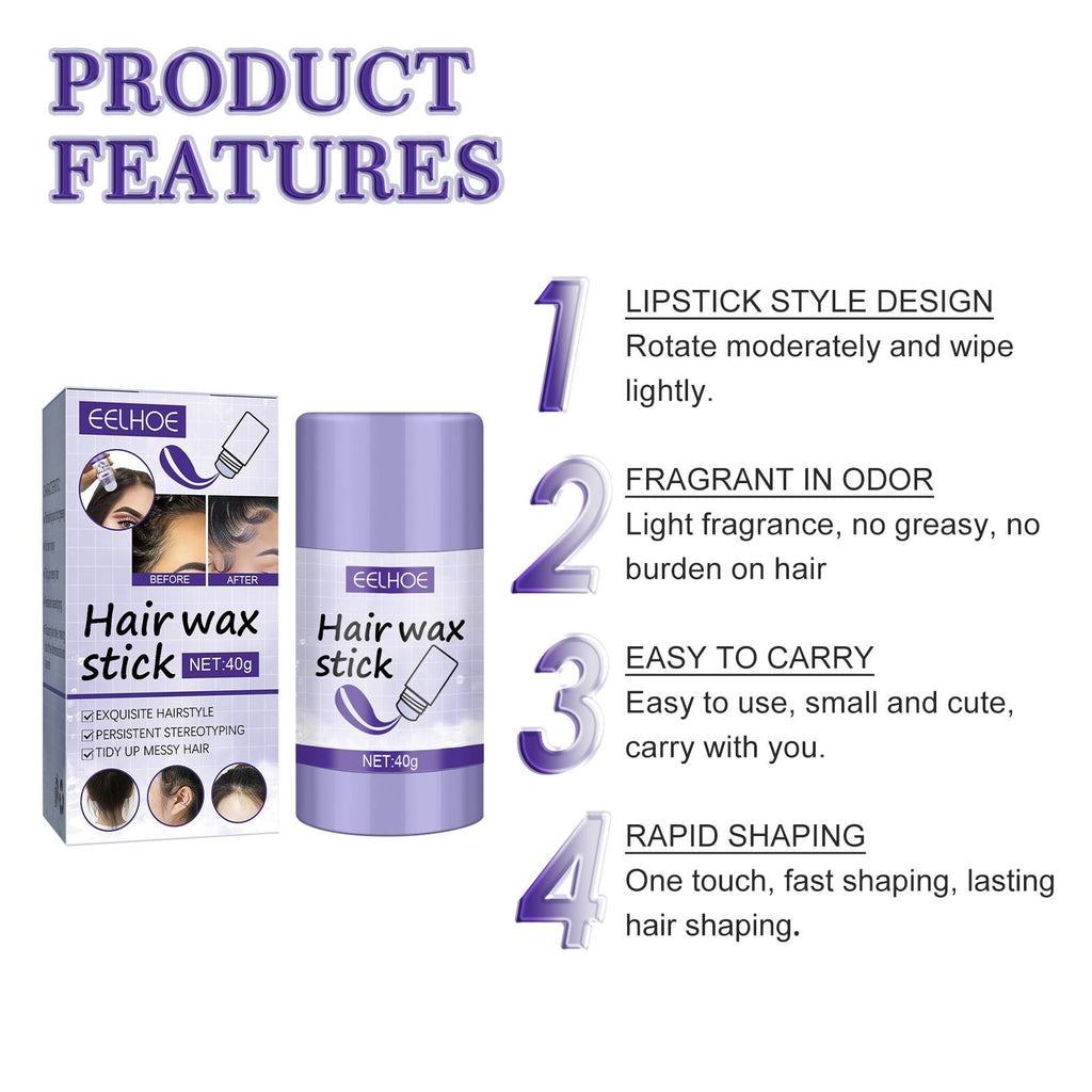 Hair Wax Stick for Broken Hair Styling by EELHOE Long Lasting Hold