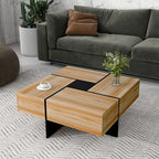 Unique Design Coffee Table With 4 Hidden Storage Compartments UV Gloss