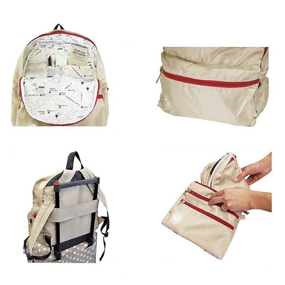 Casual School Bag Preppy Style Unisex Travel Backpack Rucksack W Pouch Protable Main image