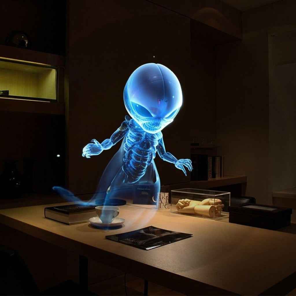 3D Hologram Fan Naked-eye Projector Holiday Gifts, Holiday Lighting, Party Lighting