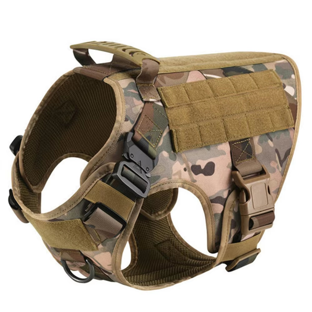 Pet Harness Luxury Dog Leash Set Chest Dog Nylon Camouflage Dog Harness Durable 1000D Nylon For Daily Walks